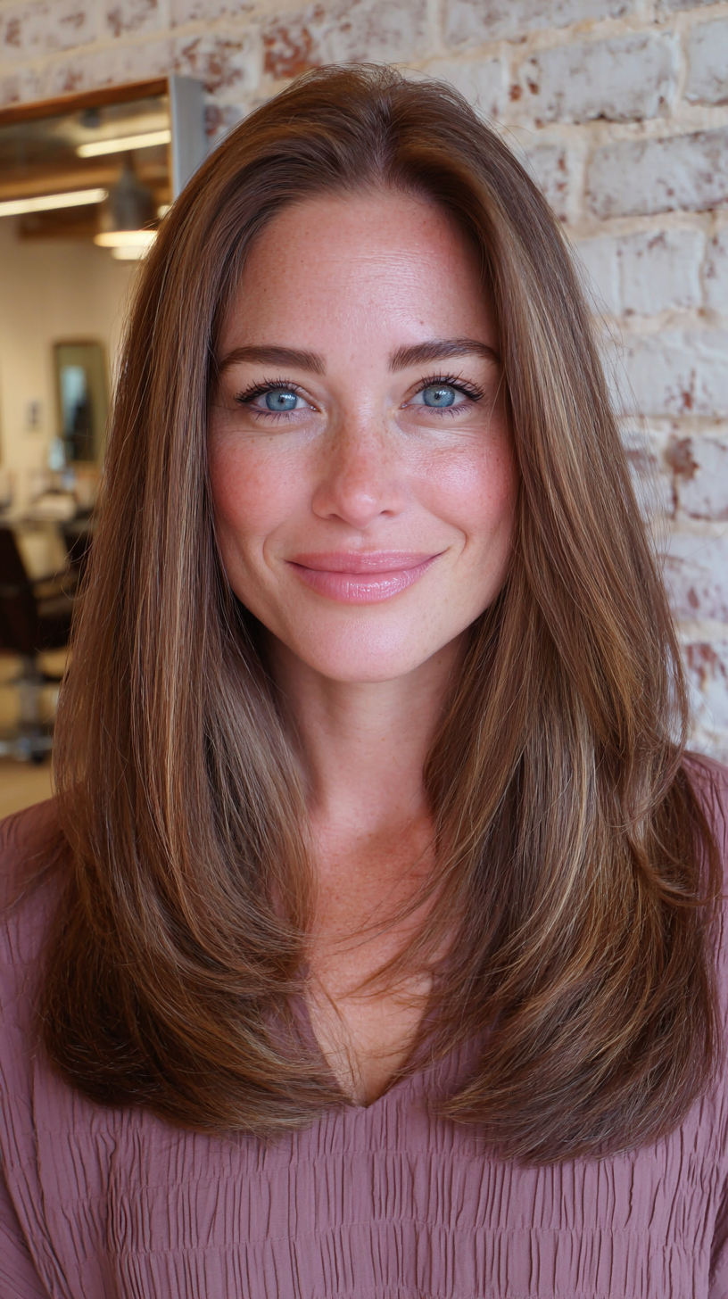 Polished Long Layered Cut with Subtle Face Framing