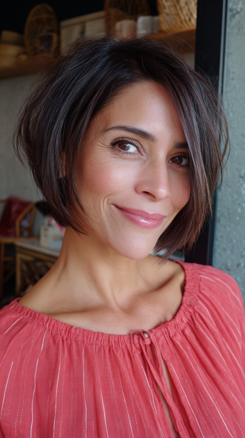Stylish Textured Bob with Subtle Layering