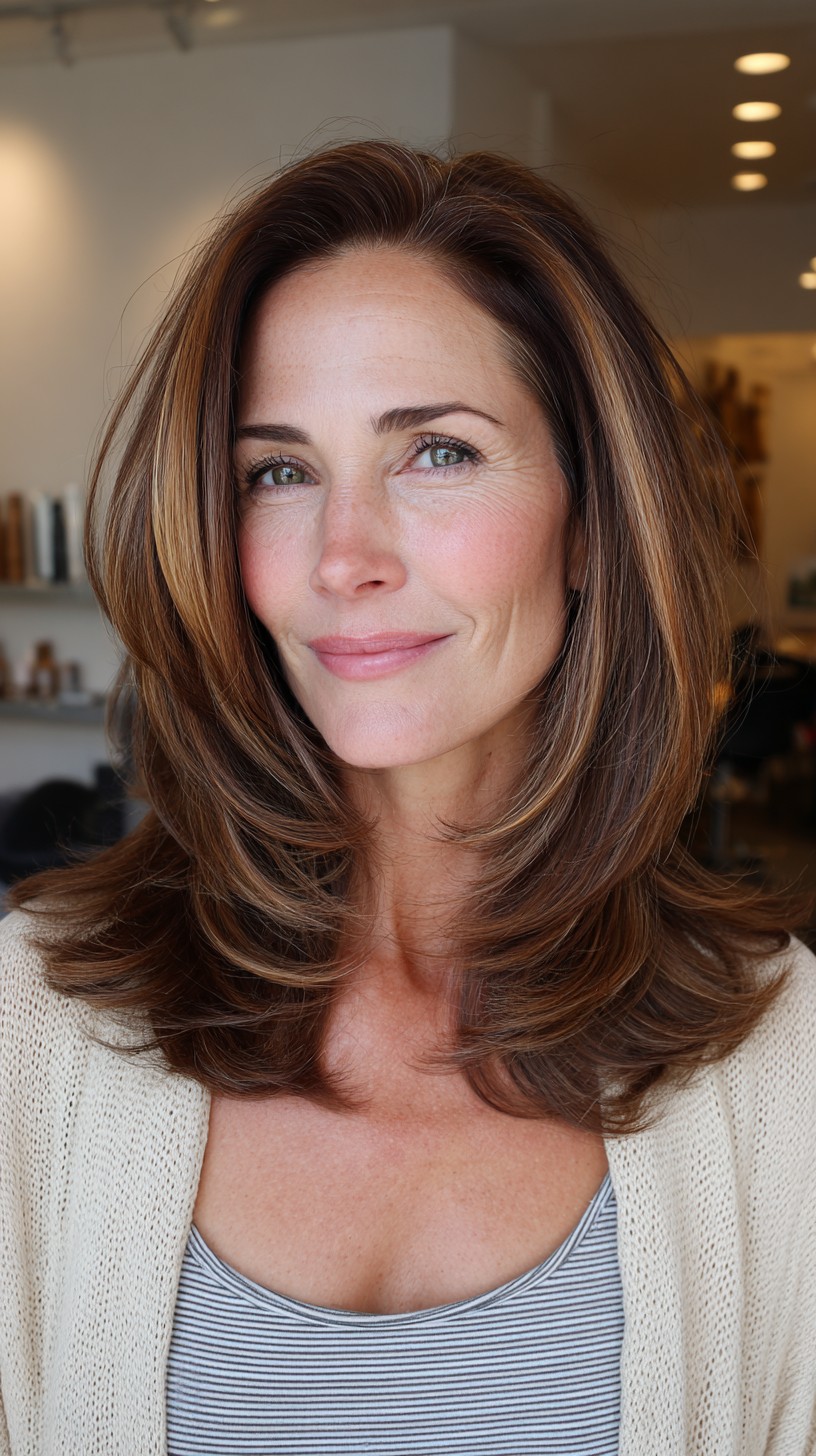 Brunette-Blonde Soft Gradient Layers