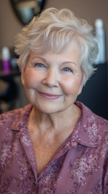 Charming Silver Pixie with Textured Layers