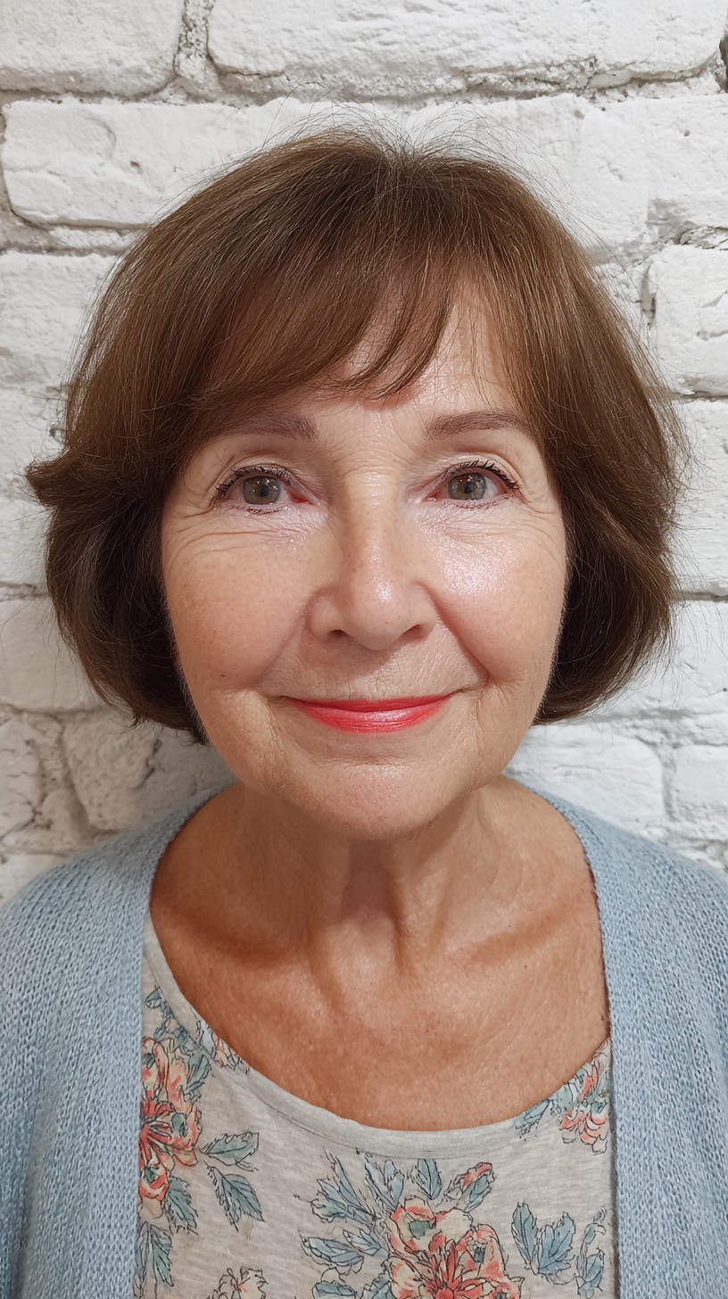 Classic Rounded Bob with Soft Fringe