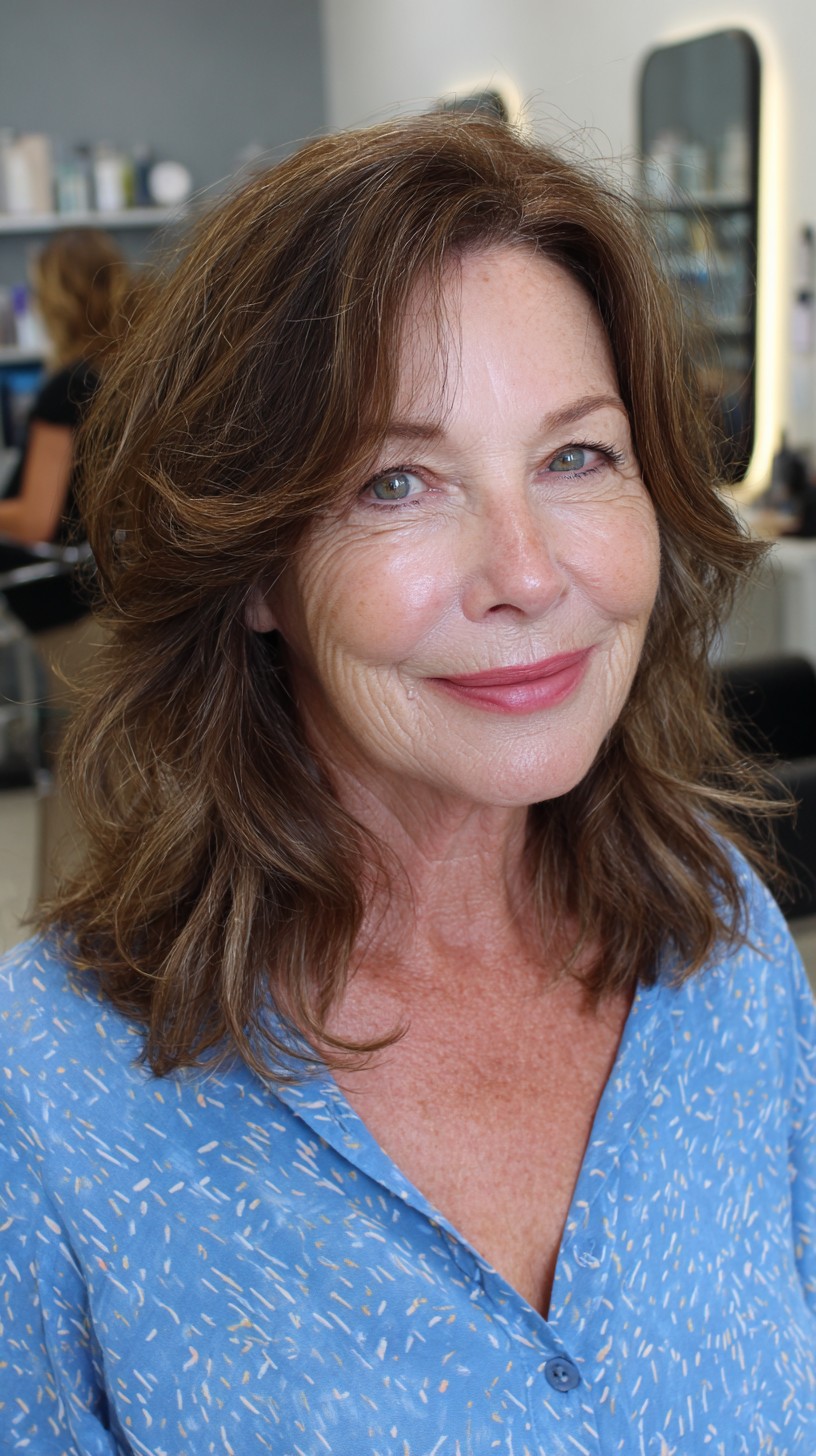 Effortless Auburn Waves with Natural Texture