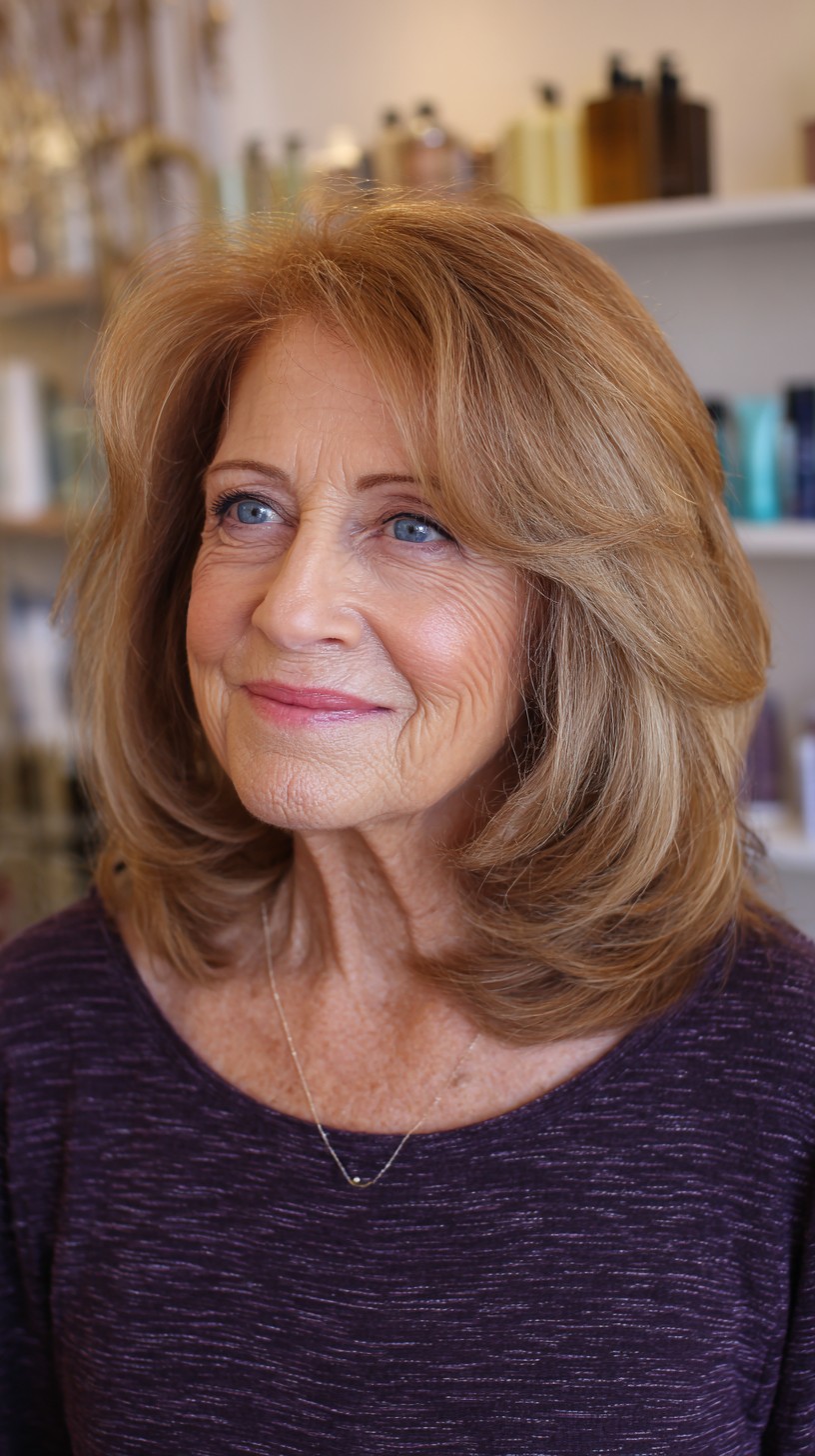 Glossy Auburn Layers with Soft Volume