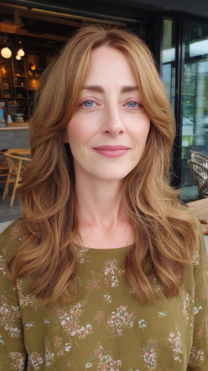 Natural Tawny Curls with Lively Movement