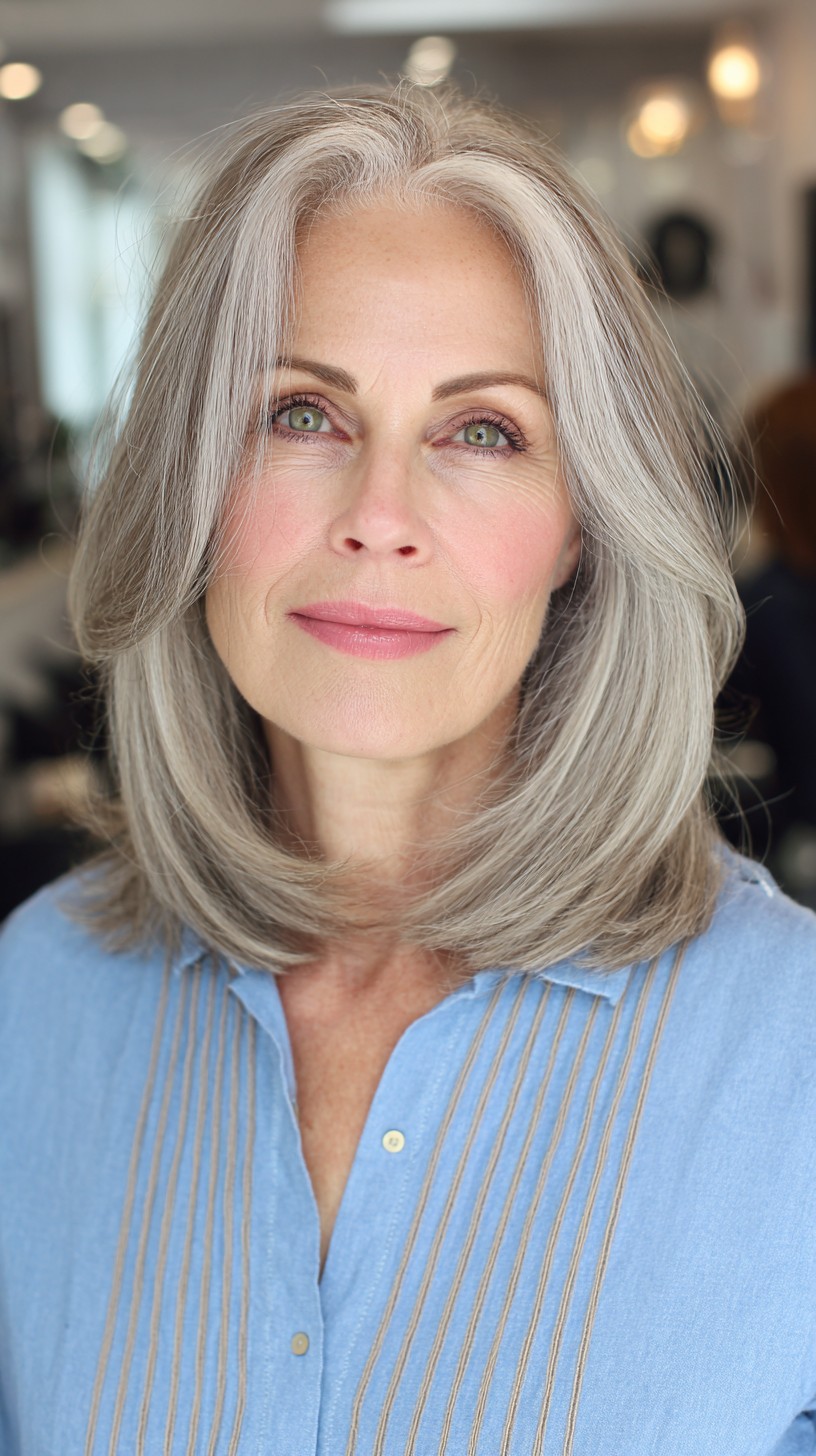 Platinum Feathered Flow with Defined Contours