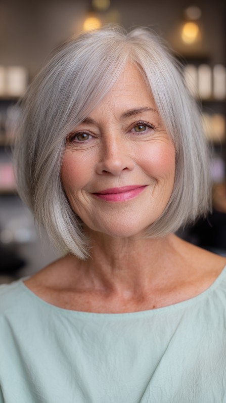 Polished Silver Bob with Subtle Layers