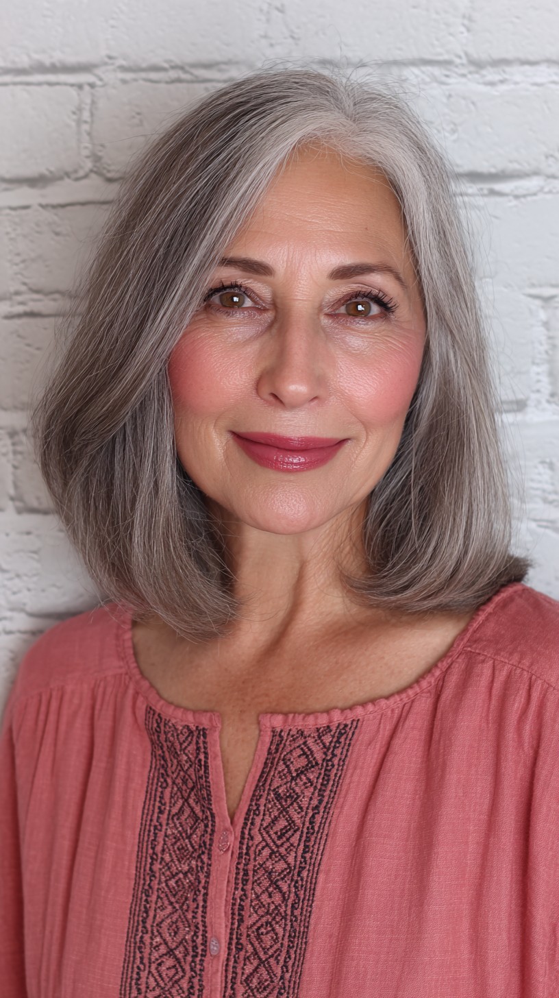 Polished Silver Layered Cut with Frame-Hugging Ends