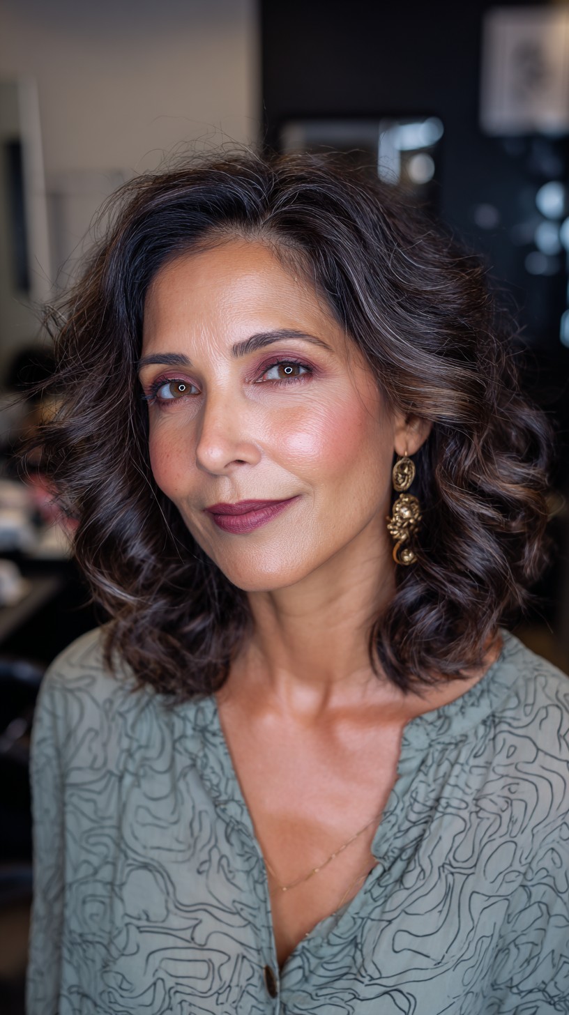 Rich Chocolate Waves with Subtle Highlights