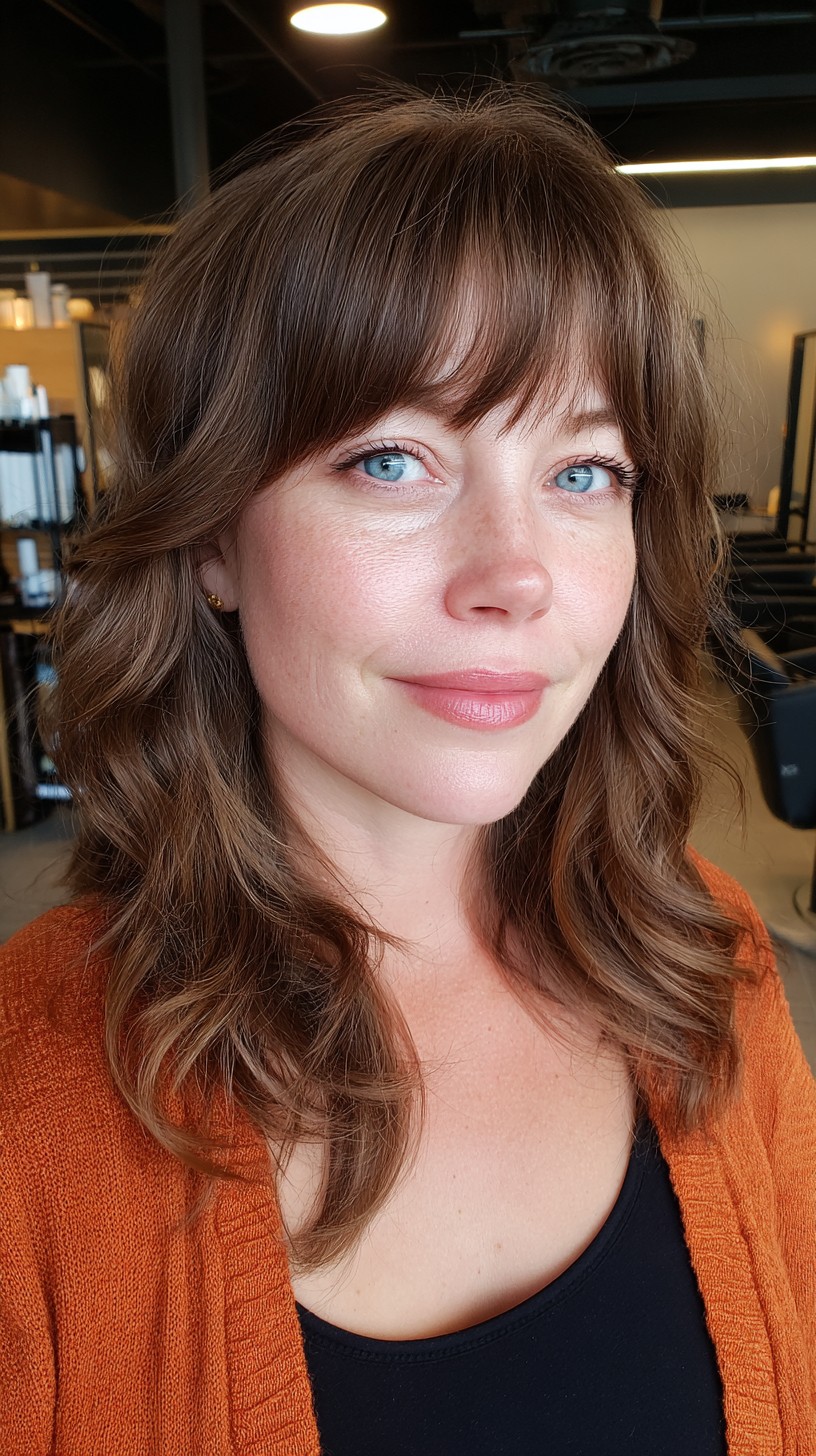 Soft Caramel Waves with Fringe