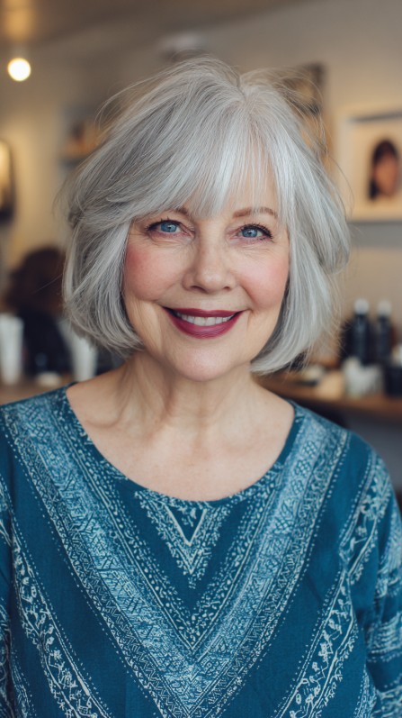 Soft Silver Layered Cut for a Refreshing Look