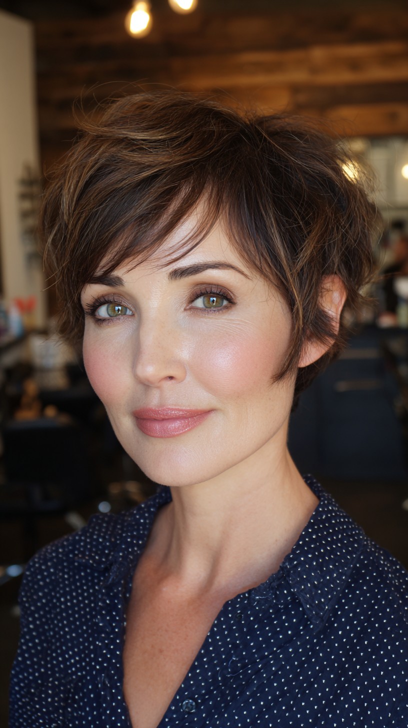 Soft Textured Pixie with Subtle Highlights