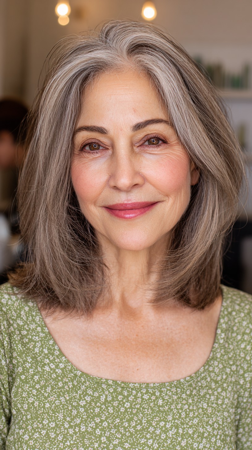 Timeless Silver Waves with Soft Texture