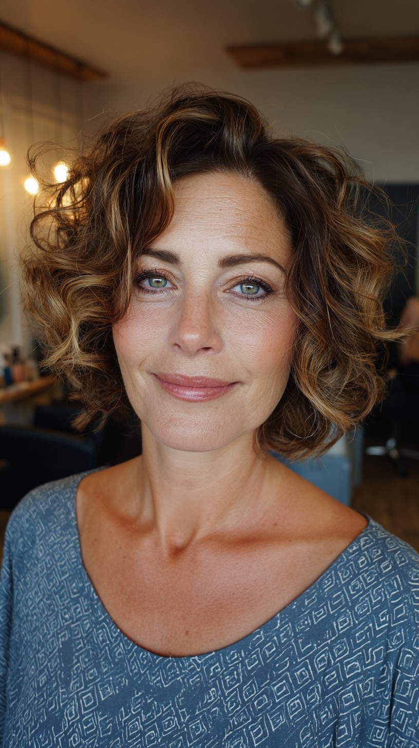 Vibrant Tousled Caramel Highlights