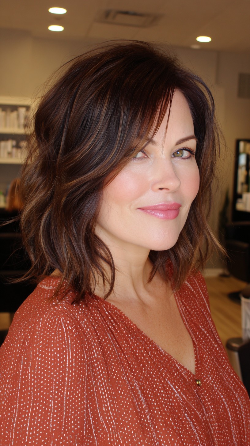 Brunette Swirl with Soft Voluminous Layers