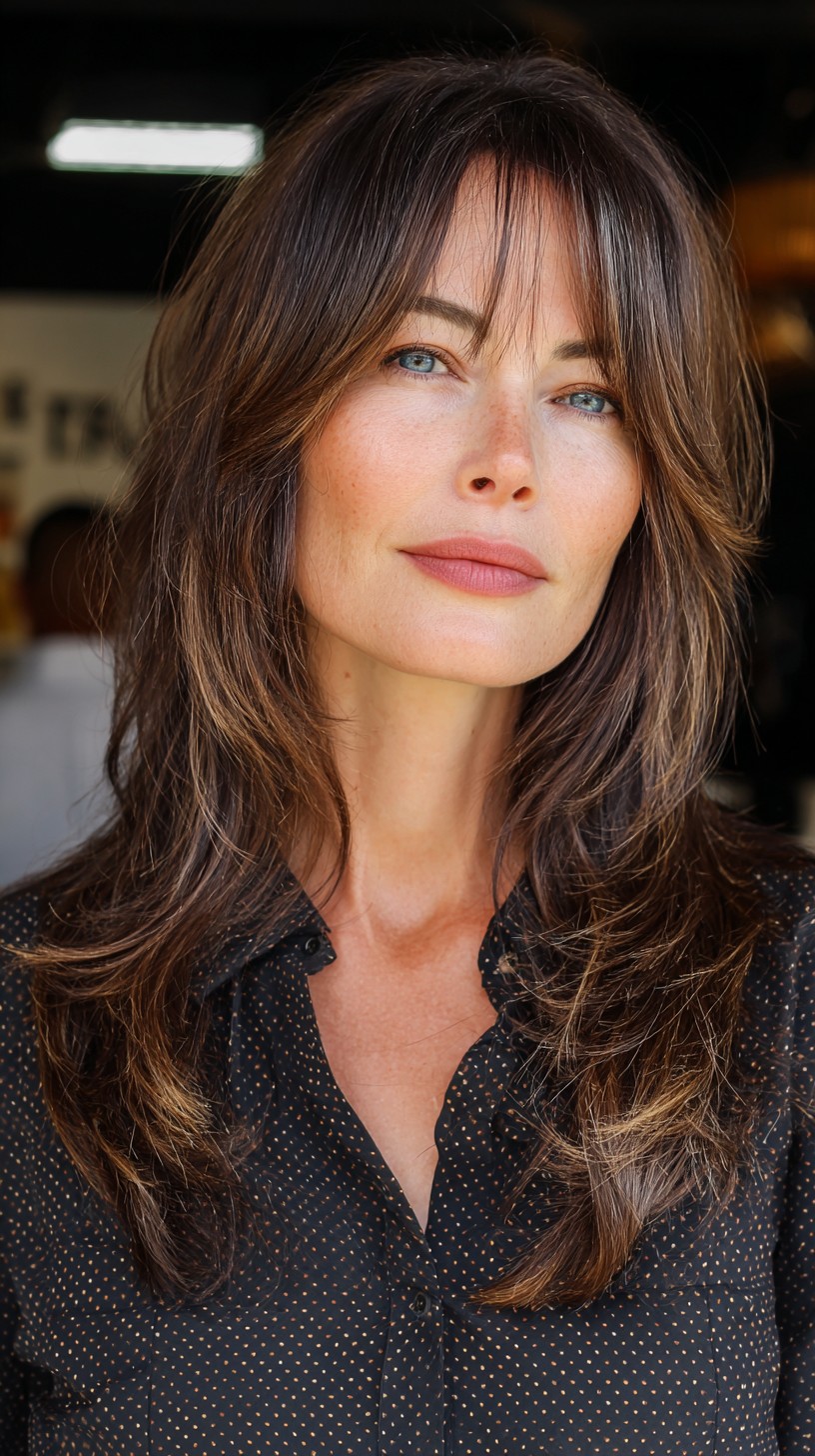 Casual Sable Waves with Feathered Ends