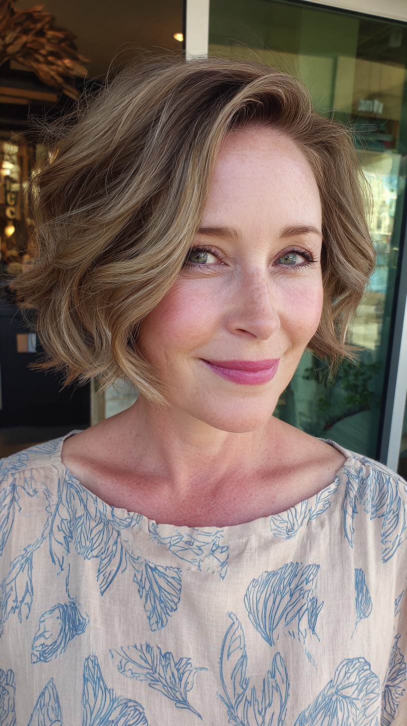 Charming Soft Waves with Subtle Balayage