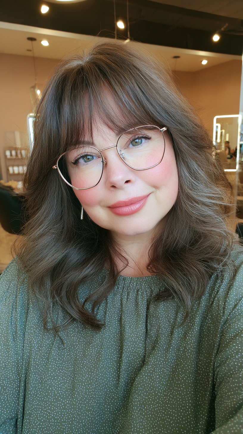 Chestnut Waves with Soft Fringe