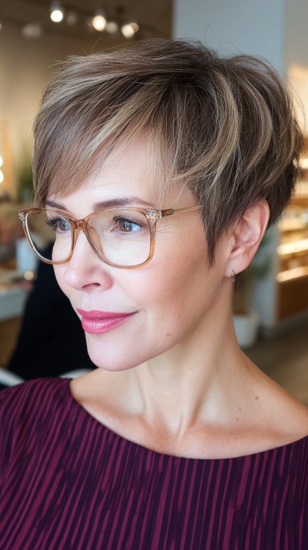 Chic Multi-Tonal Pixie Cut