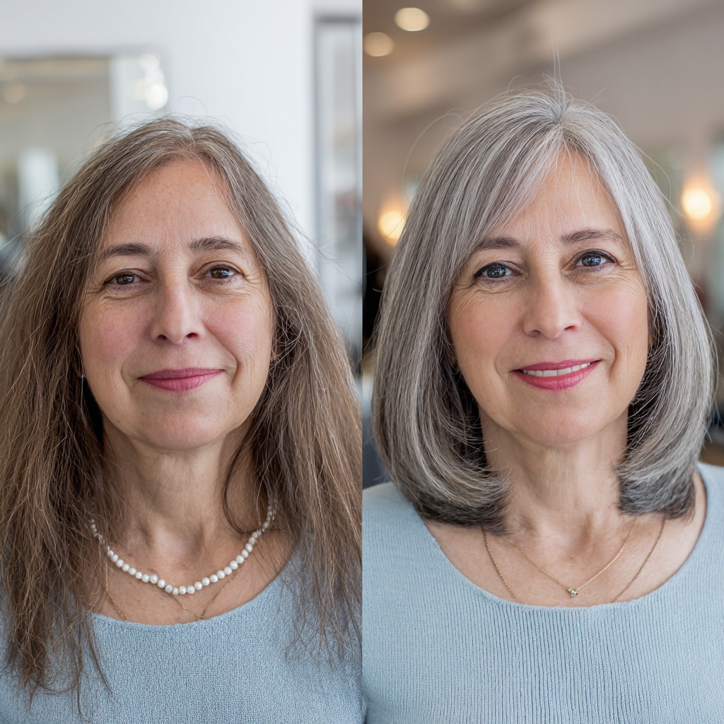 Chic Silver Transition Lob