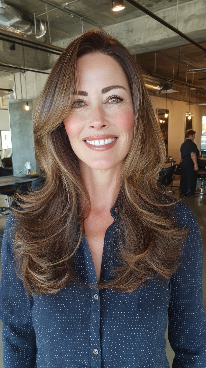 Effortless Tousled Layers for Long Hair