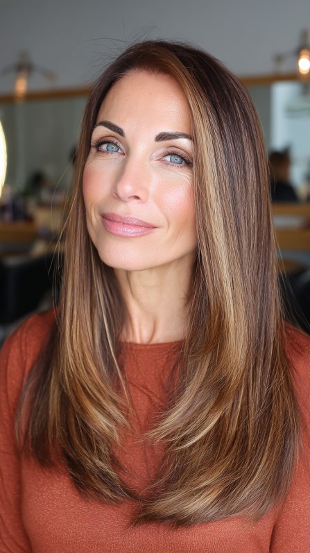 Elegant Chestnut Stacked Layers