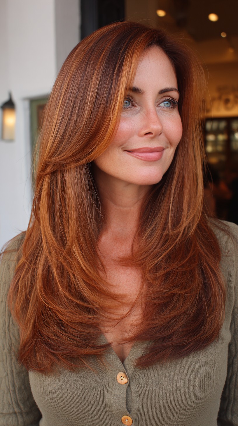 Fiery Copper Flow with Seamless Layers