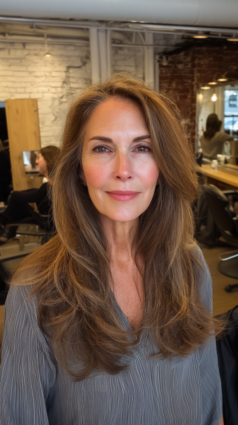 Flowing Caramel Waves with Subtle Layers