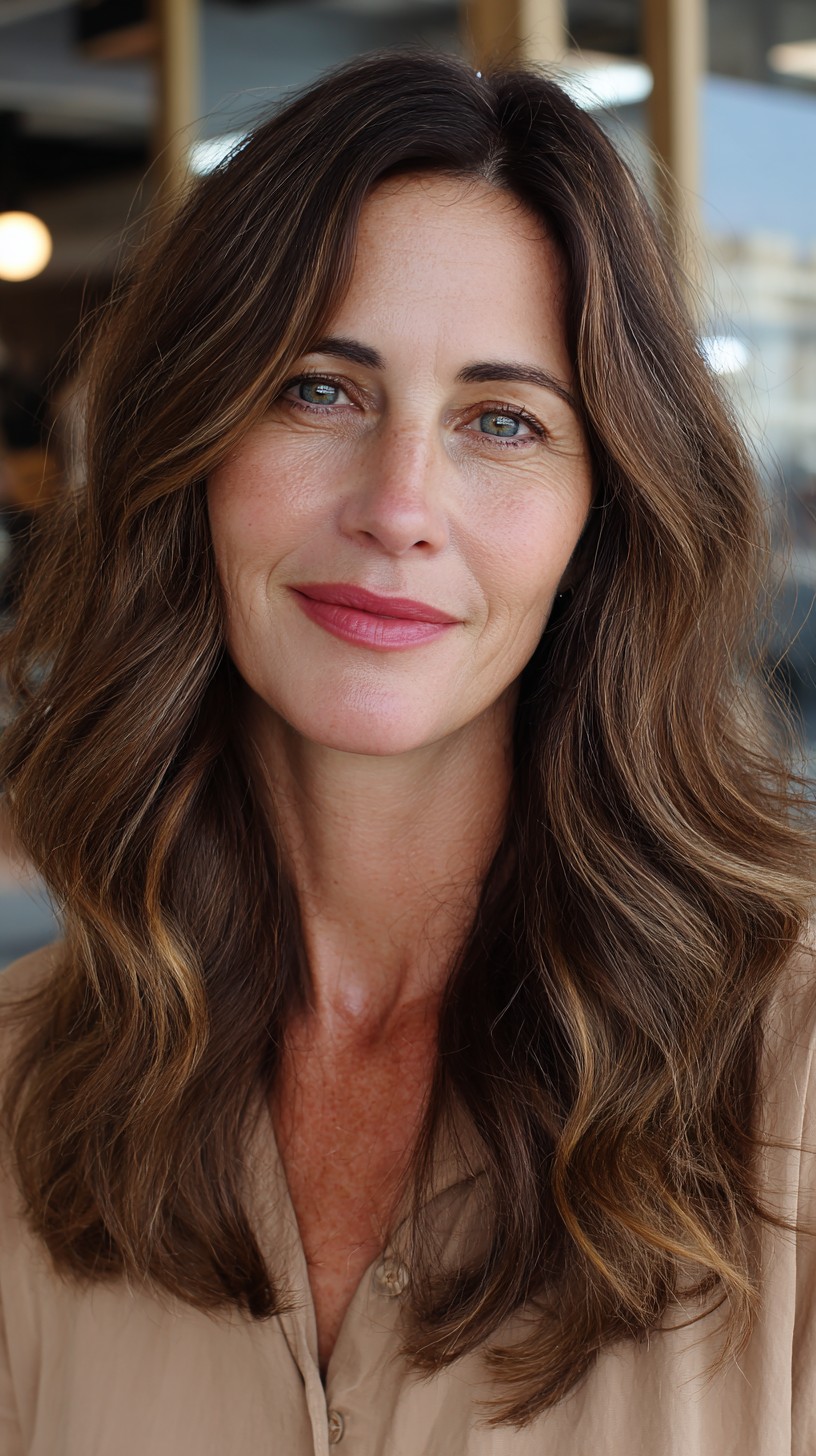 Flowing Chocolate Layers with Natural Highlights