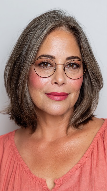 Modern Silver Bob with Graduated Layers