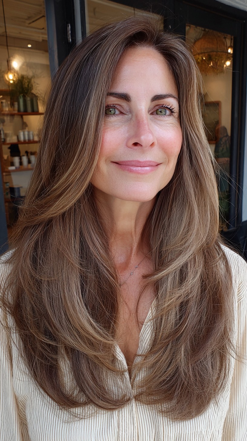 Refined Walnut Long Layers with Natural Flow