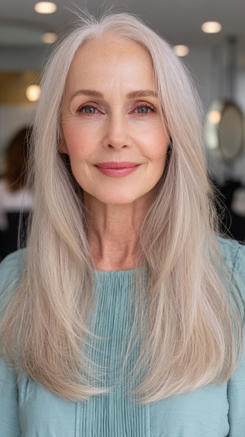 Silky Silver Layers with Soft Feathering