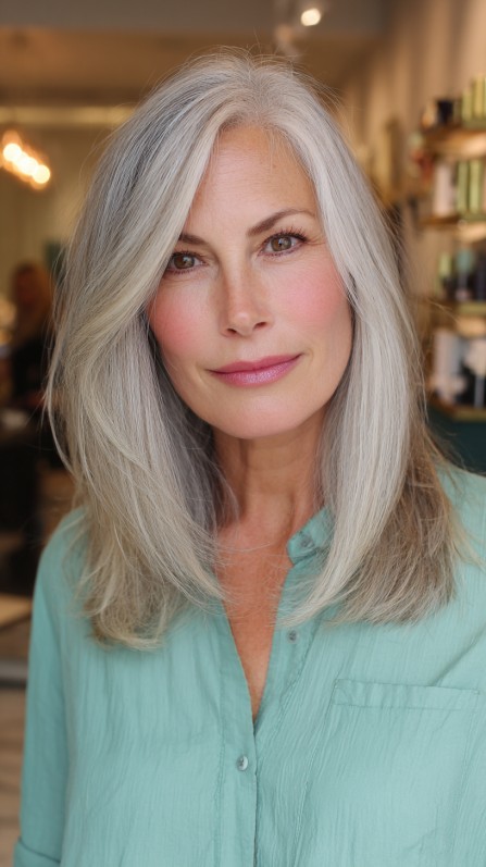 Silvery Flow with Dimensional Highlights