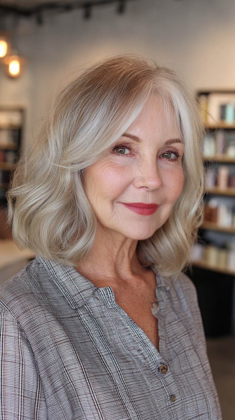 Soft Ash Blonde Waves with Gentle Layers