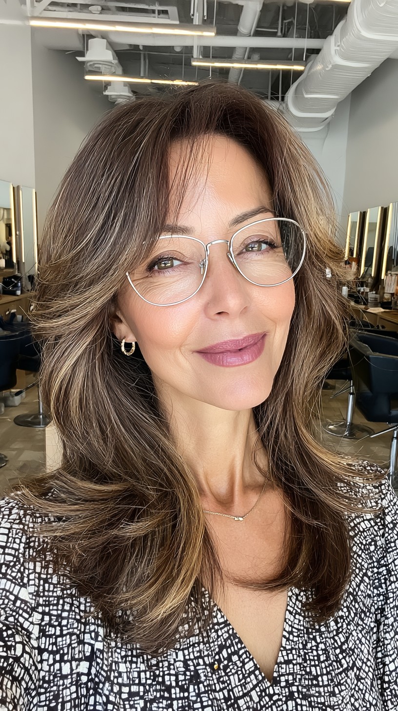 Soft Caramel Highlights with Gentle Waves