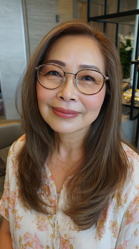 Soft Caramel Waves with Gentle Face Framing