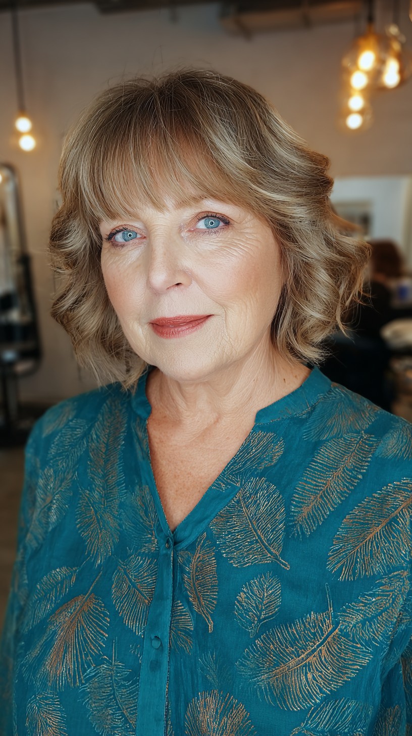 Soft Tousled Layers with Natural Grey Blending