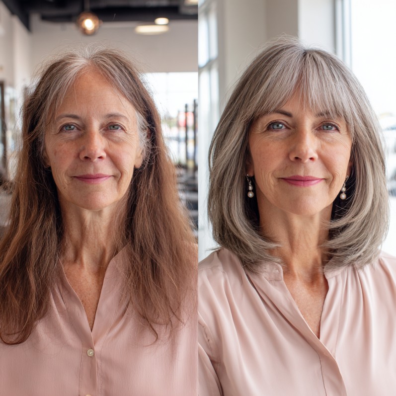 Stunning Silvery Transition with Soft Waves