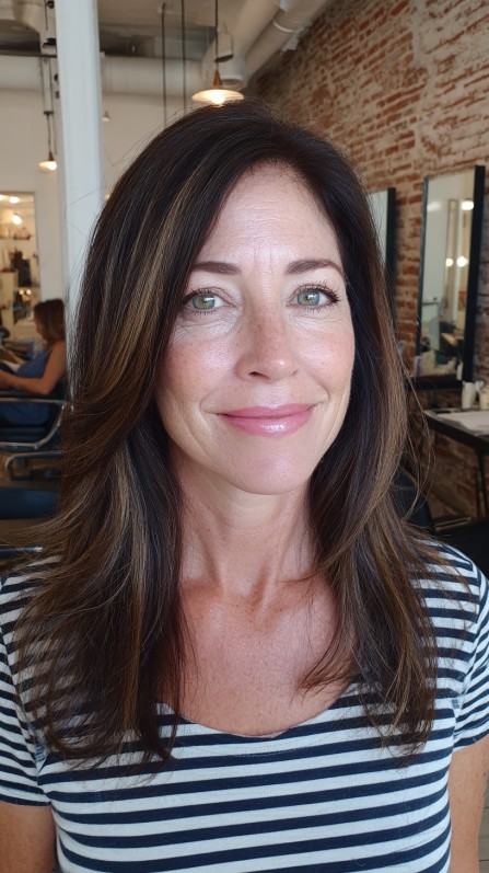 Subtle Natural Brown Layers with Gentle Frames