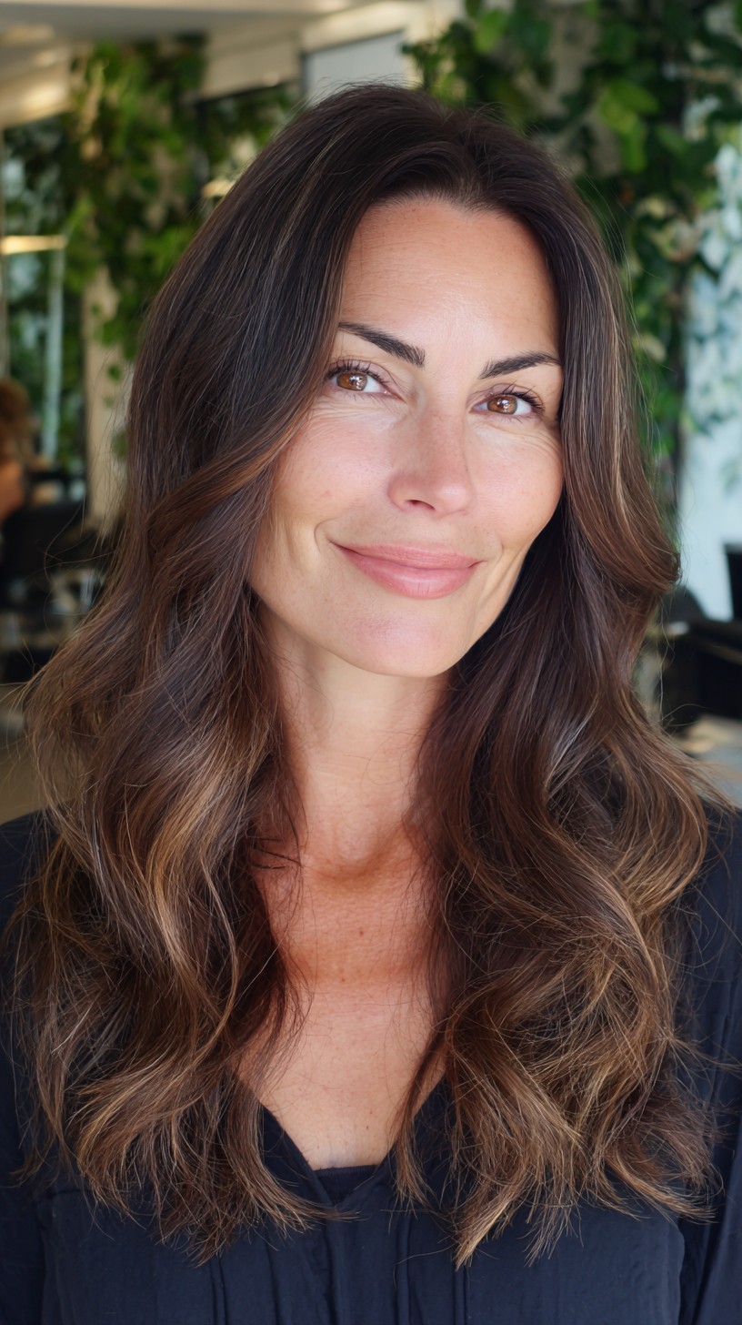 Timeless Chocolate Cascades with Face-Framing Waves