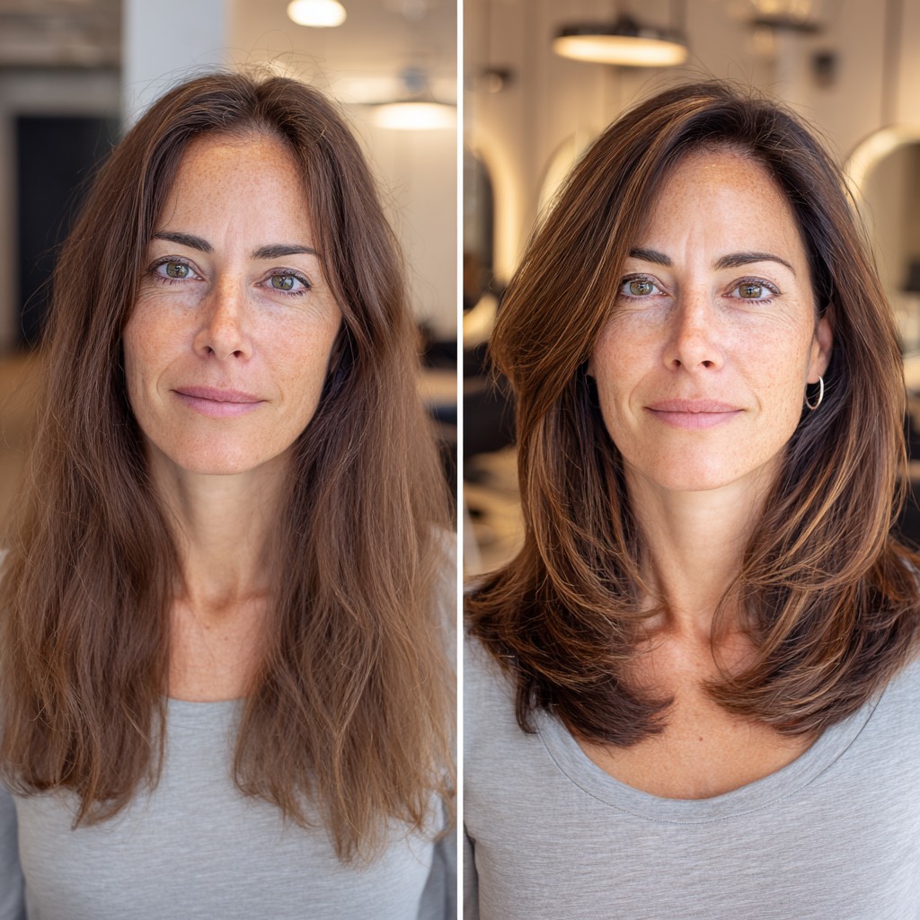 Versatile Mid-Length Feathered Cut