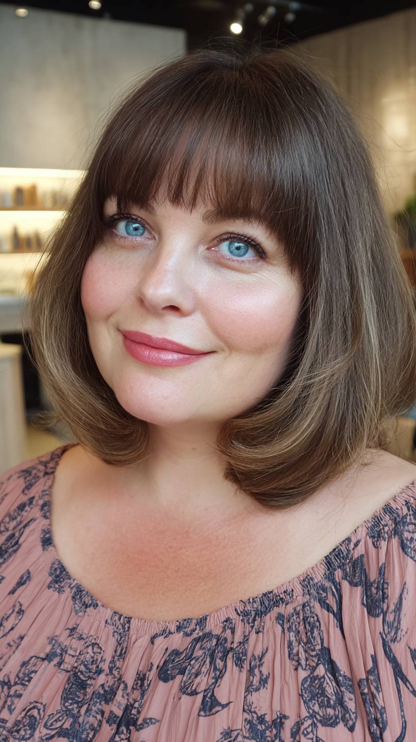 Chic Blunt Bob with Soft Bangs
