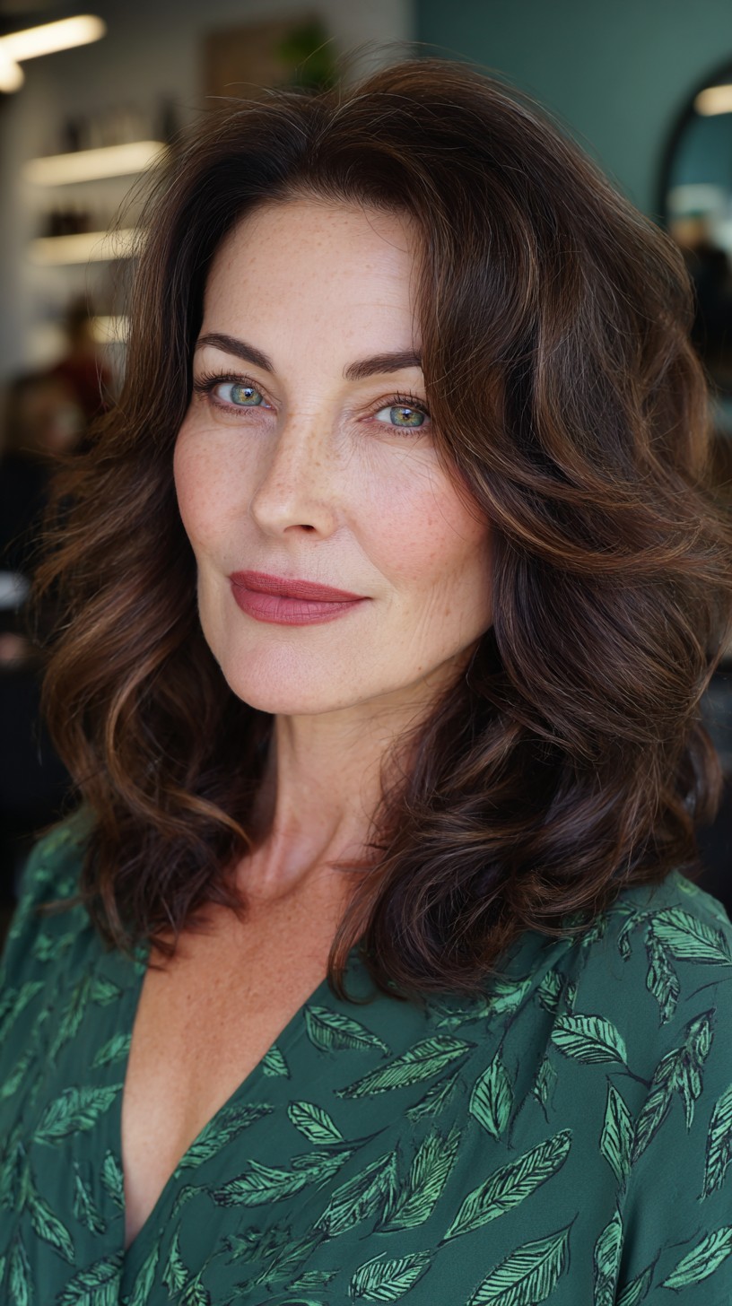 Chestnut Waves with Dimensional Tones