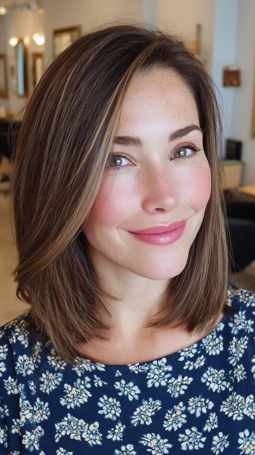 Chic Blunt Cut with Soft Face-Framing Layers