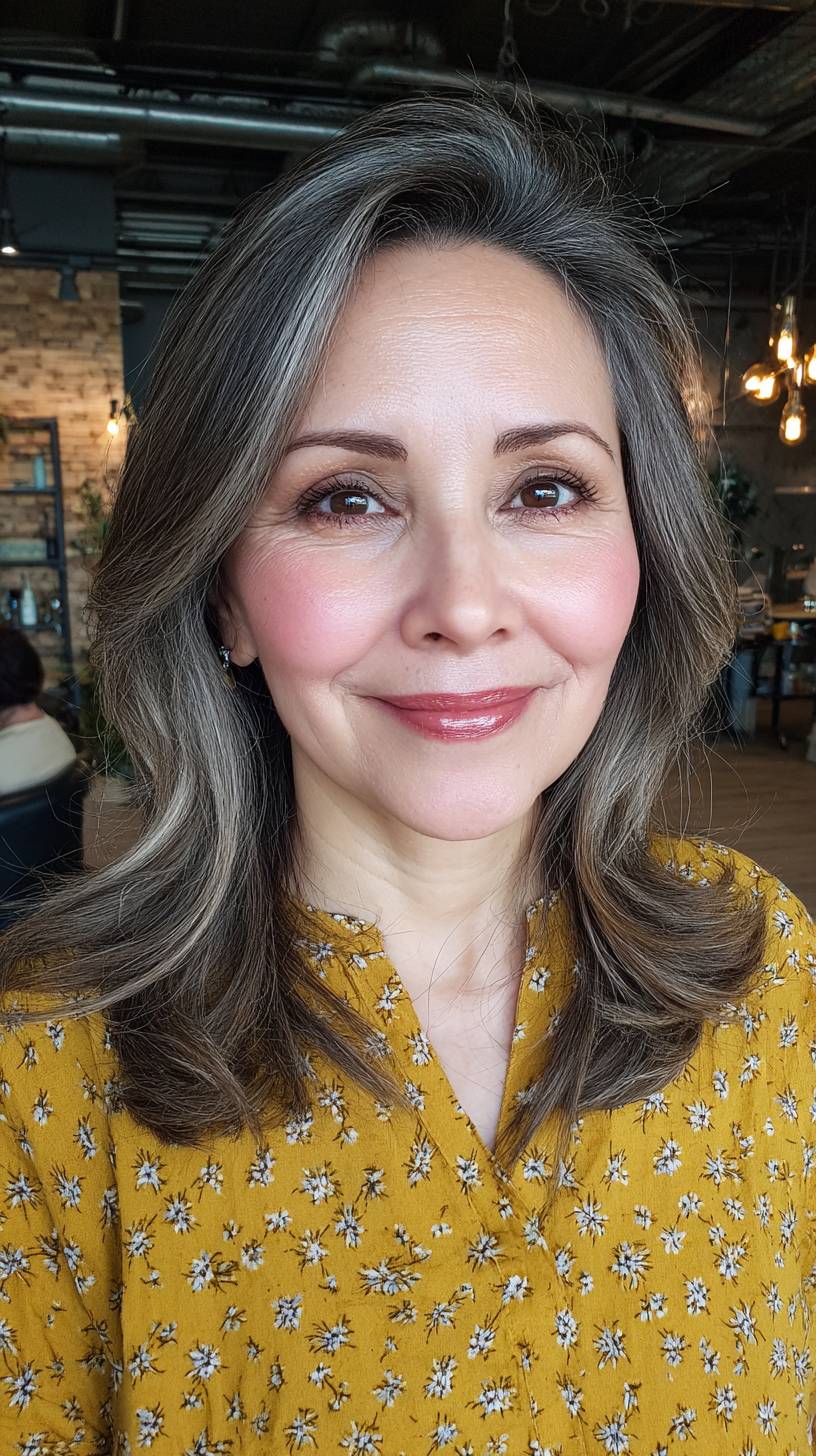 Chic Layered Cut with Subtle Highlights