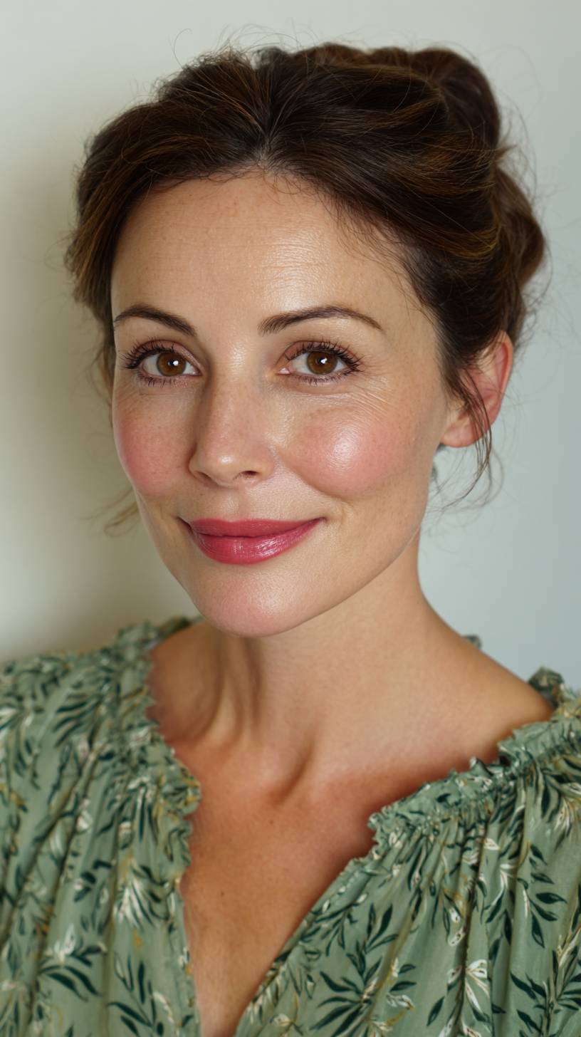 Chic Textured Updo with Soft Tendrils