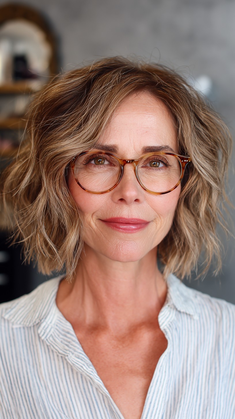 Chic Tousled Bronde Bob