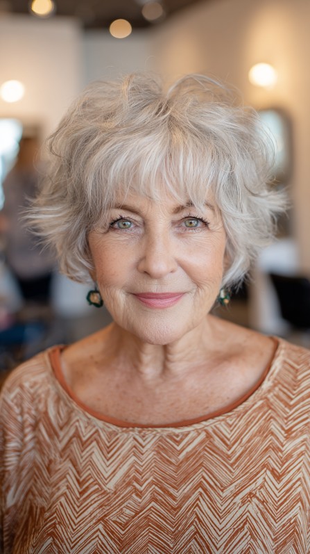 Effortless Grey Whirlwind Curls