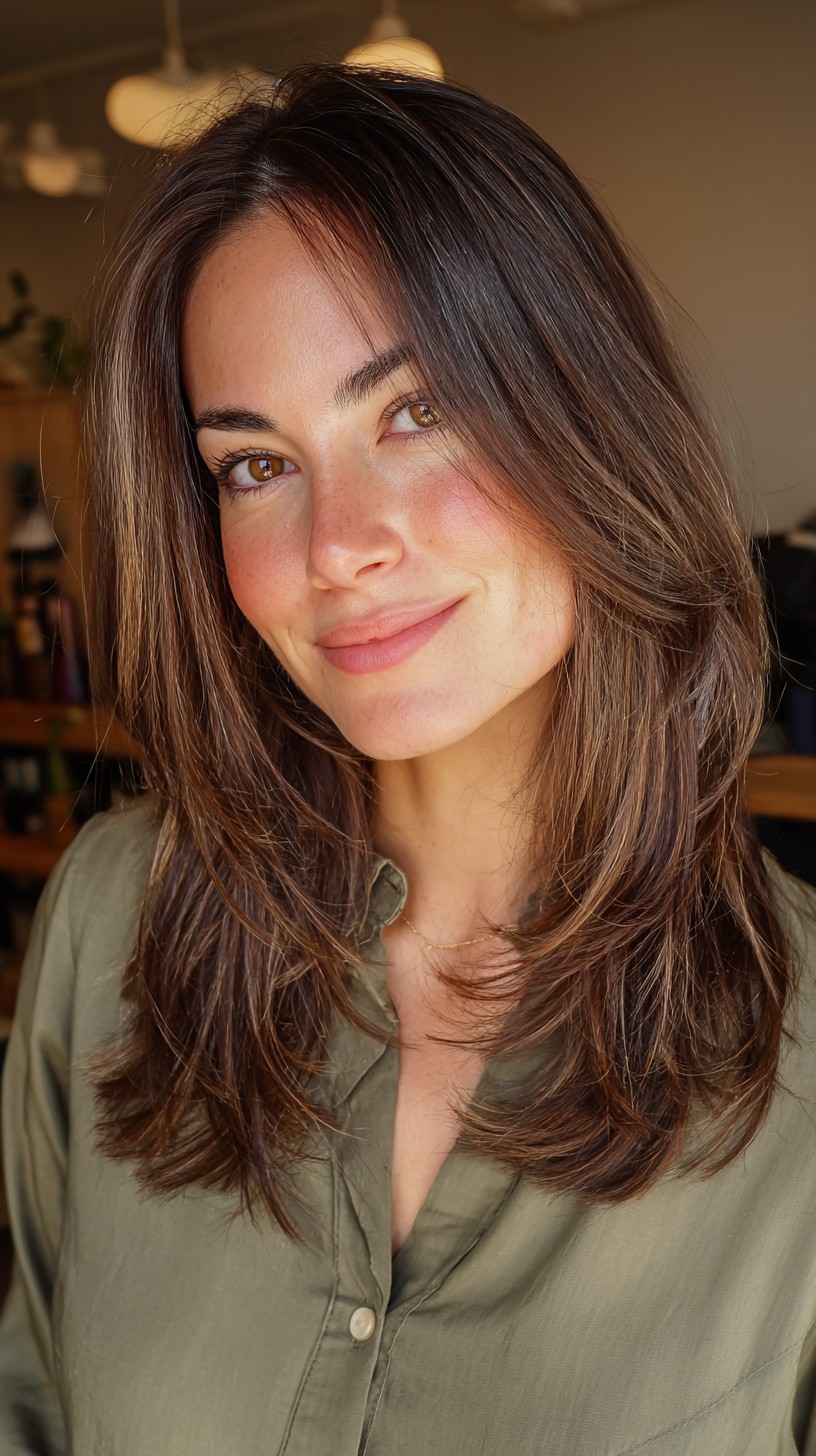 Effortlessly Elegant Sable Balayage Lob