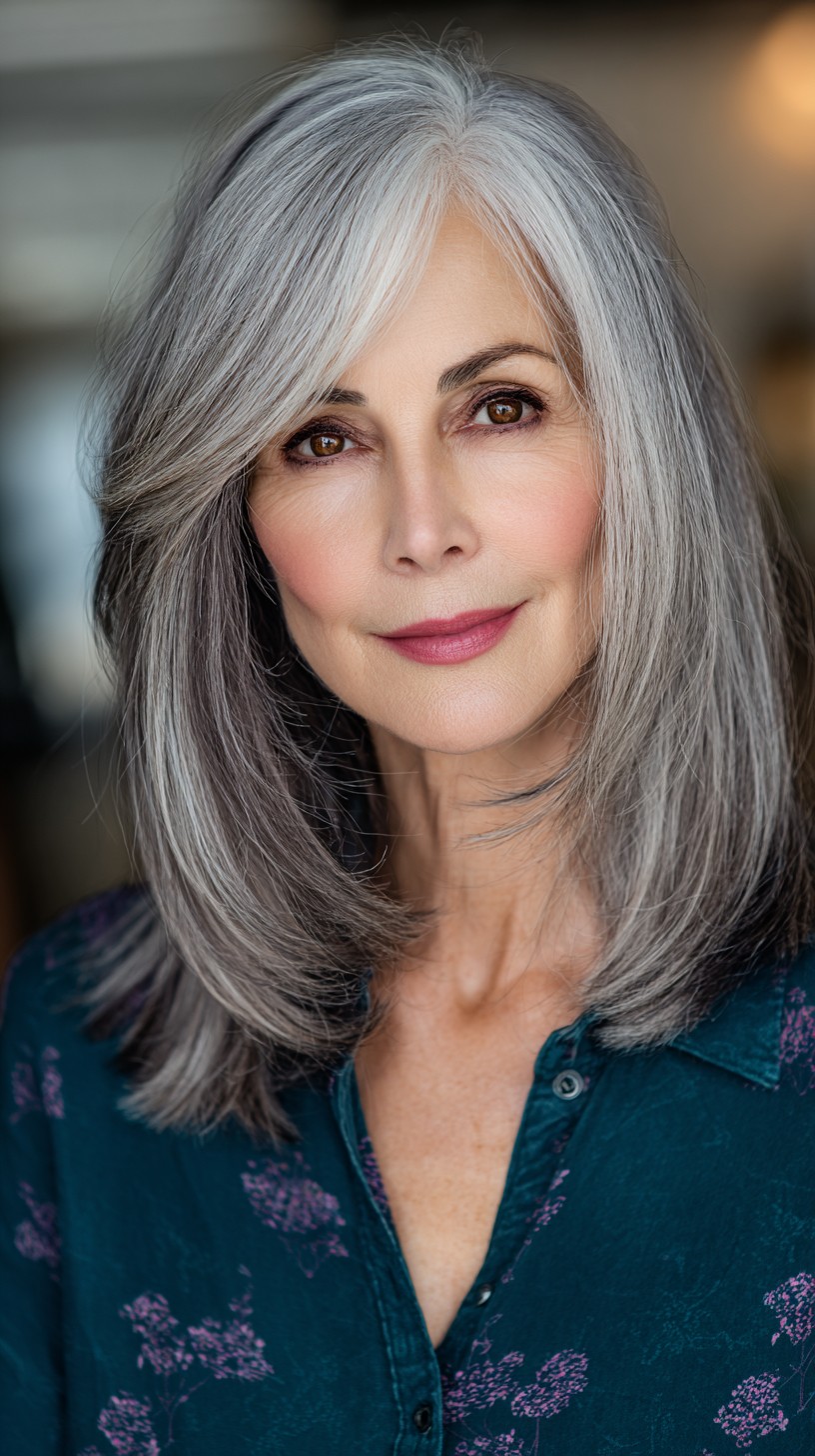 Elegant Granite Silk Layered Cut for Mature Styling