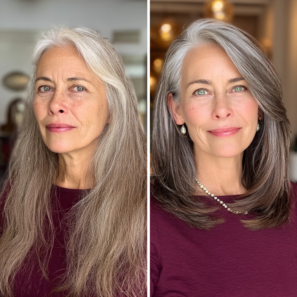 Elegant Silver Layered Transformation